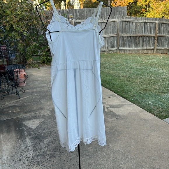 NOS Vintage Loomcraft Nylon Full Slip 40 Union Tags Oldstock Off White Lace asis - Picture 5 of 8